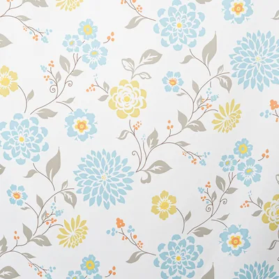 BLOSSOM-01 TEAL colourway of KINGDOM FLORAL fabric by JOTEX FABRICS